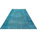 Turquoise 84" x 121" L Area Rug - Lofy Rectangle Vintage Rectangle 7'0" X 10'0" Area Rug 121.0 x 84.0 x 1.0 in blue/Wool | 84" W X 121" L | Wayfair