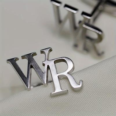 TEMU 2 Men Cufflinks, Steel Personalized Cufflinks, For Men , ,