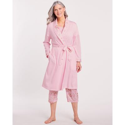 Appleseeds Women's Floral Roses Robe - Pink - XL - Womens