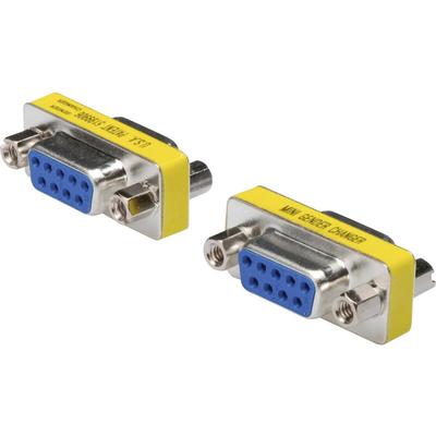 Seriell Adapter [1x D-SUB-Buchse 9pol. - 1x D-SUB-Buchse 9pol.] Silber, Blau, Gelb - Digitus Image