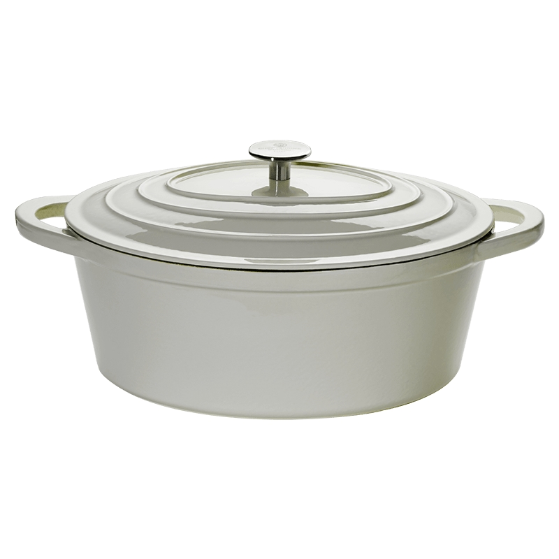 CHEF CUISINE Gusseiserner Bräter oval, Emailliert, Ideal zum Anbraten und Garen Image