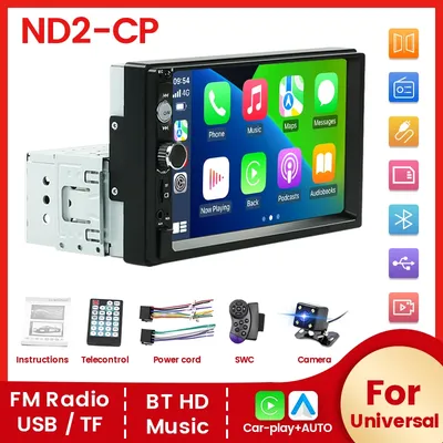 1 Din MP3 MP5 Carplay Android Auto Multimedia Player 7 zoll HD Touchscreen Auto Radio FM AUX Eingang Universal Autoradio MirrorLink