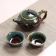 Keramik ofen Glasur Reise Tee Set chinesische Teesets Gaiwan Keramik und Keramik Tee tassen Tassen