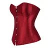 Corsetti da donna Lace Up Bond Bustier corsetto di raso Casual Bustier stile Vintage Overbust Bridal