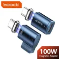 Toocki 100W Adattatore USB C magnetico a tipo C per Xiaomi Huawei Display a LED Connettore OTG Convertitore USB C femmina per Oneplus LG