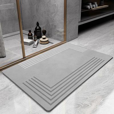 Diatomaceous Earth Bath Mat Non-slip Super Absorbent Toilet Door Quick-Drying Foot Mat Entry Door Mat Non-Slip Mat