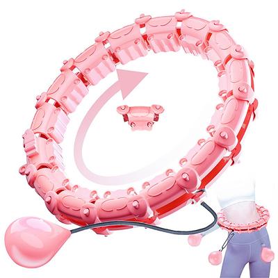 Smart Weighted 24 Knot Compatible for Waist Circumference 50 inch Fitness Weight Loss Gear With Detachable Knots Adjustable Weight