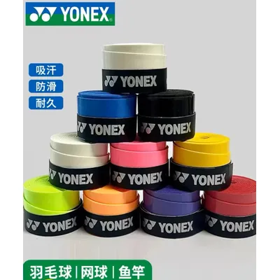 YONEX Overgrip Badminton Racket Viscose Non-slip Sweat-absorbent Yy Flat Tape Grip Handle Tennis