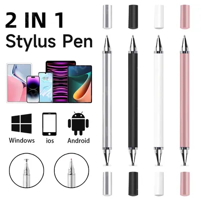 2PCS Universal Stylus Pen For Tablet Mobile Android IOS Phone iPad Accessories Drawing Tablet 2 in 1
