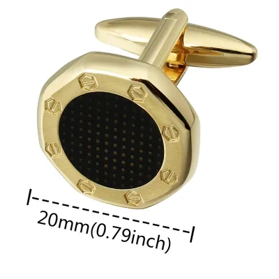 HAWSON Enamel Cufflinks for men,Suitable for Luxury Men's Gold Jewelry,Anniversary and Business Accessories gift