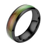 women statement rings opal stacking rings jewelry gold fidget spinners for adults temperature sensitive glaze seven color color changing ring light