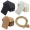 100pcs 5*3cm Packaging Label Brown Kraft /black/white Paper Tags DIY scallop Label Wedding Gift