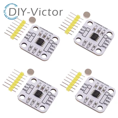 4pcs AS5600 Magnetic Encoder 12bit 3.3V High Precision Magnetic Induction Angle Measurement Sensor