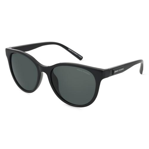 Armani Exchange 0AX4144SU Damen-Sonnenbrille Vollrand Cateye Acetat-Gestell, schwarz