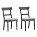 Light Brown and Weathered Grey Ladder Back Dining Chairs (Set of 2)