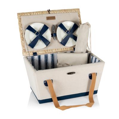 Picnic Time Boardwalk Picnic Basket for 4, (Beige)