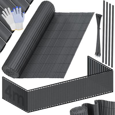 Pvc Sichtschutzmatte Sichtschutzzaun Balkonverkleidung Windschutz Wetterfest verstärkten Lamellen Image
