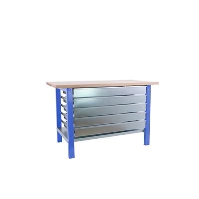 SimonRack Werkbank Simonwork bt6 pro wood 5box 1500 blau/buche Image