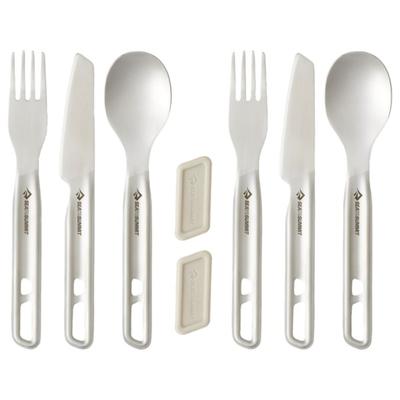 Sea to Summit - Detour Stainless Steel Cutlery Set - Besteck-Set Gr 2 Person - 6 Pieces weiß/grau