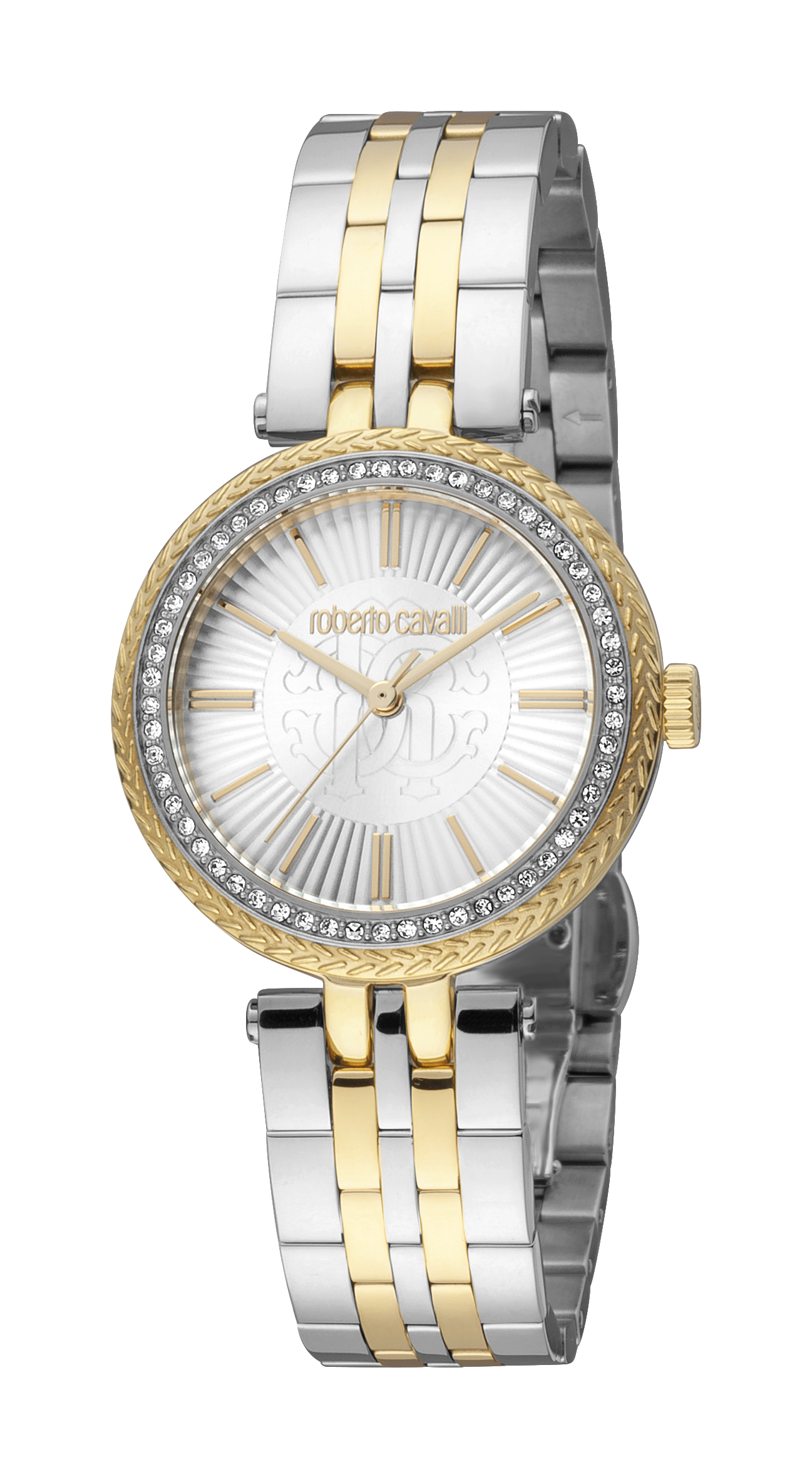 Roberto Cavalli RC5L031M0085 Womens Quartz Silver Stainless Steel 5 ATM 30 mm Watch - Silver & Gold - One Size