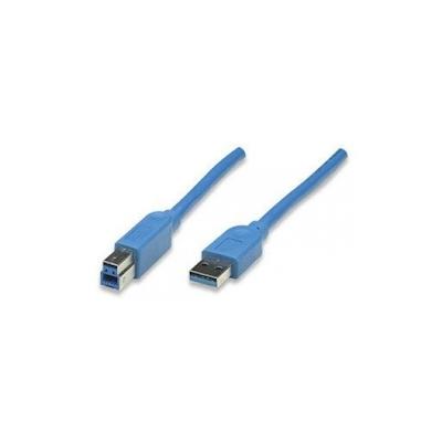 Techly USB3.0 Anschlusskabel Stecker Typ A - Stecker Typ B, Blau 0,5 m Image