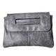 NIGEDU Damen Handtasche Leder Clutch Handtasche Messenger Bag Large Solid High Capacity, Grau (grau), Large