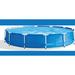 Beniar Metal Frame in Round Above Ground Outdoor Backyard Swimming Family Pool in Blue | Wayfair MAW1FM