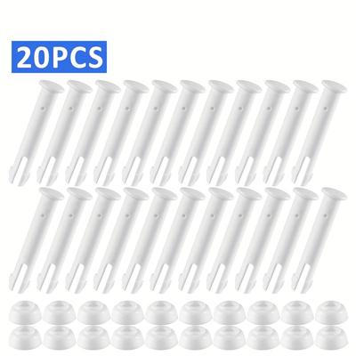 TEMU 20pcs Plastic Pool Joint Pins & Rubber Seals For 13'-24' Above Ground Pool, Swimming Pool Supplies Image
