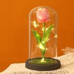 Cadeaux de fleurs de tulipes pour femmes, cadeaux de fleurs de fête des mères pour maman, épouse, fille, fils, mari, cadeaux d'anniversaire pour femme, meilleure amie, sa petite amie, tulipes en verre, cadeaux de grand-mère, cadeaux de maman pour la...