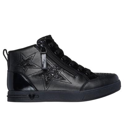 Skechers Girl's Shoutouts 2.0 - Trendy Star Sneaker | Size 1.0 | Black | Synthetic