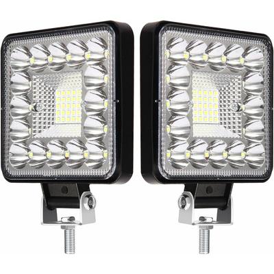 Mumu - LED-Arbeitsscheinwerfer 12 v, 2 Stück, 123 w, 4 Zoll, LED-Traktor-Spotlight, quadratisch, 12
