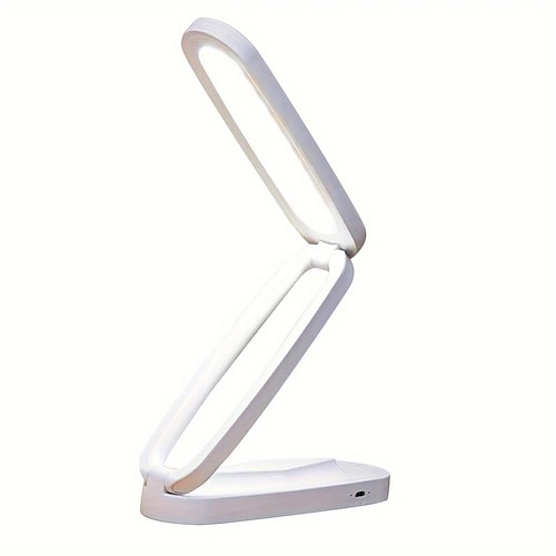 lampada da tavolo a led in stile moderno, lampada da lettura pieghevole con controllo touch, lampada da scrivania USB con luminosità dimmerabile a 3 livelli, batteria al litio ricaricabile, finitura