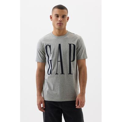 Gap Mens Grey Everyday Logo 100% Cotton Crew Neck Short Sleeve T-Shirt - Grey