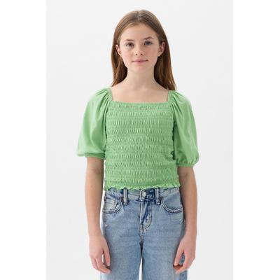 Gap Girls Green Puff Sleeve Square Neck Smocked Top (4yrs-13yrs) - Green