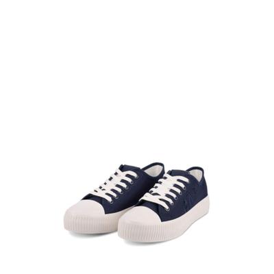 Gap Mens Navy Blue Jackson Low Top Canvas Platform Trainers - Navy Blue