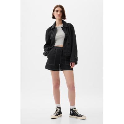 Gap Womens Black Cotton Twill Carpenter Shorts - Black