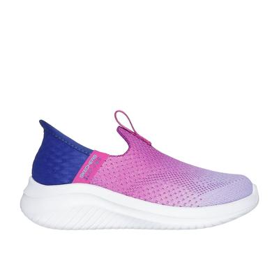 Skechers Girl's Slip-ins: Ultra Flex 3.0 - Color Boost Sneaker | Size 10.0 | Navy/Purple | Textile | Machine Washable