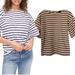 J. Crew Tops | J. Crew Nautical Of The Same Stripe Mariner Cloth Casual T-Shirt | Color: Blue/Tan | Size: Xs