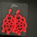 J. Crew Jewelry | J. Crew Beaded Earrings, But There Is A Scratch/Paint Removed At The Top Of One | Color: Red | Size: Os