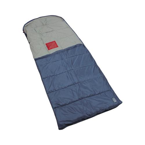 "Deckenschlafsack POLYDAUN ""Akka Schlafsack mit Kapuze"" Schlafsäcke Gr. B/L: 85 cm x 230 cm, umlaufender Reißverschluss, blau Deckenschlafsäcke"
