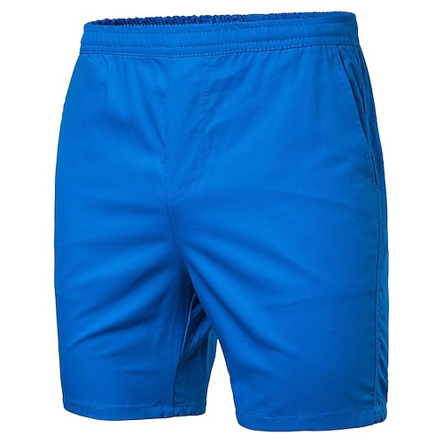 Herren Sommer-Shorts Lässige Shorts Tasche Elastische Taille Glatt Komfort Kurz Party Arbeit Täglich Modisch Klassicher Stil Armeegrün Gras-Grün Mikro-elastisch Image