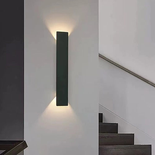 LED-Wandleuchte für den Außenbereich, minimalistisch, IP54, wasserdicht, Aluminium, Art-Deco-Wandleuchten für den Außenbereich/Innenbereich, für Verandas, Gärten, Terrassen, Außenwände Image