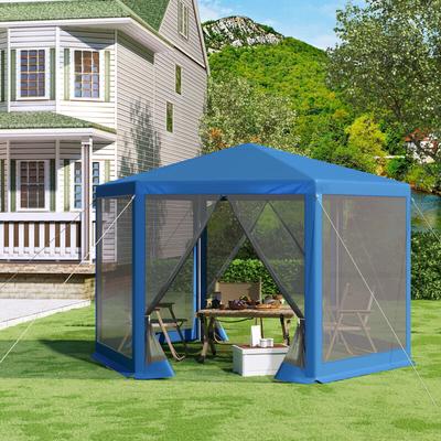 Pavillon, Partyzelt Gartenzelt Gazebo mit Seitenwänden Moskitonetz, Gartenlaube Pavillon, einfacher Image