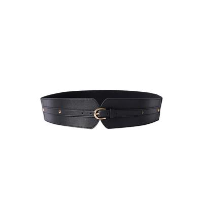 Women's Buckle-Front Waist Belt by Accessories For All in Black (Size XL)