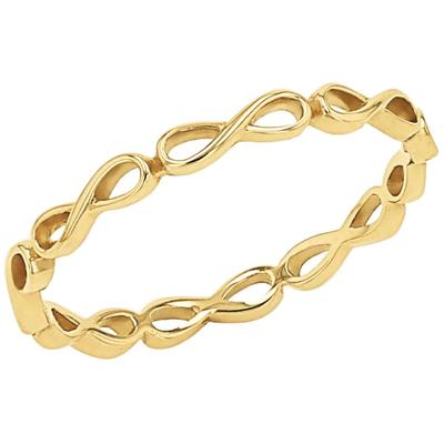 Fingerring AMOR "Infinity/Unendlichkeitsschleife, 2037438/-39/-40/-41/-42" Gr. 52, gold (gelbgoldfarben), Fingerringe, D