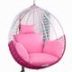 CASOTA egg chair cushion Outdoor Swing Chair Cushion, Hanging Basket Rattan Chair Cushion With Detachable Cover Patio Furniture Cushions for Hammock Garden(Color:Roze)