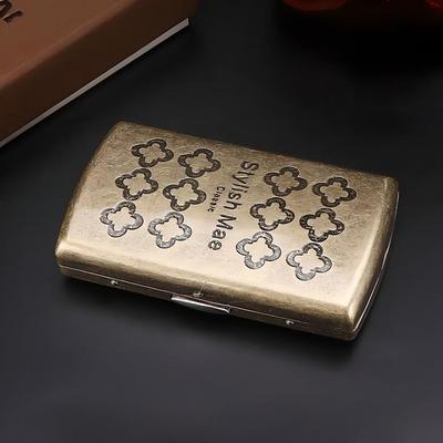 Vintage Style Metal Cigarette Case, Multiple Designs, Unique Creative Holder(Can Accommodate 12 Cigarettes)