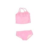 Carter's Two Piece Swimsuit: Pink Solid Sporting & Activewear - Size 18 Month