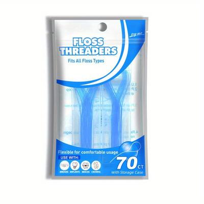 Teeth Floss Threaders, Polyester, Flexible & Porta...