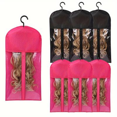 6 Pack Unisex-adult Wig Storage Bags With Hangers ...